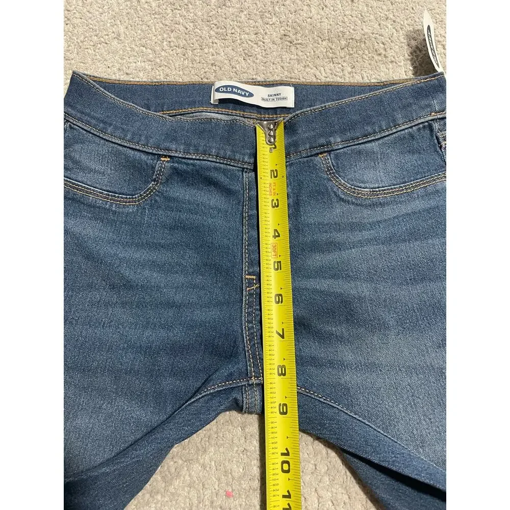 NWT Old Navy Jeggings Girl's Size Large 10-12 Pull On Skinny Jeans Stretch Blue
